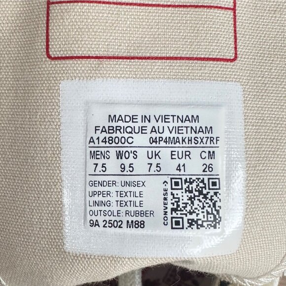 ⭐Converse x Isabel Marant Chuck 70 Hi Sz 7.5 Men Shoes Black Vanilla Ice A14800C - Picture 14 of 14